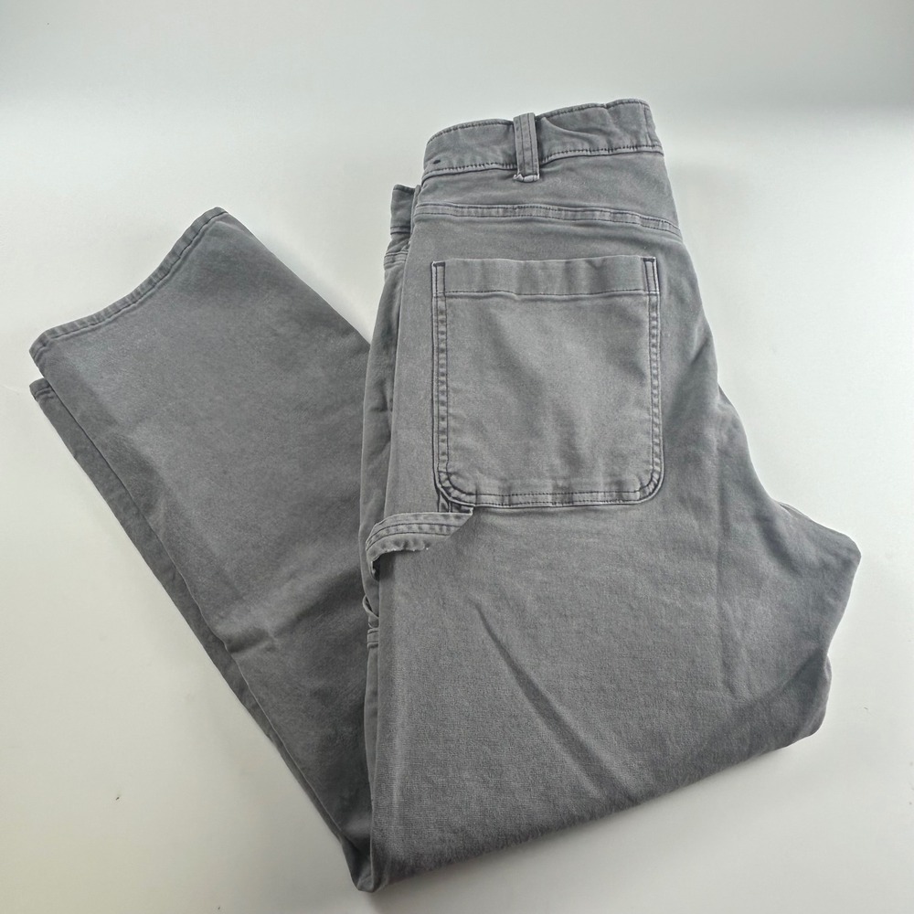 Abercrombie & Fitch Mens 31x30 Gray Stretch Carpenter Pant Straight Leg  Utility